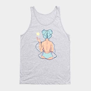 Blue star girl Tank Top